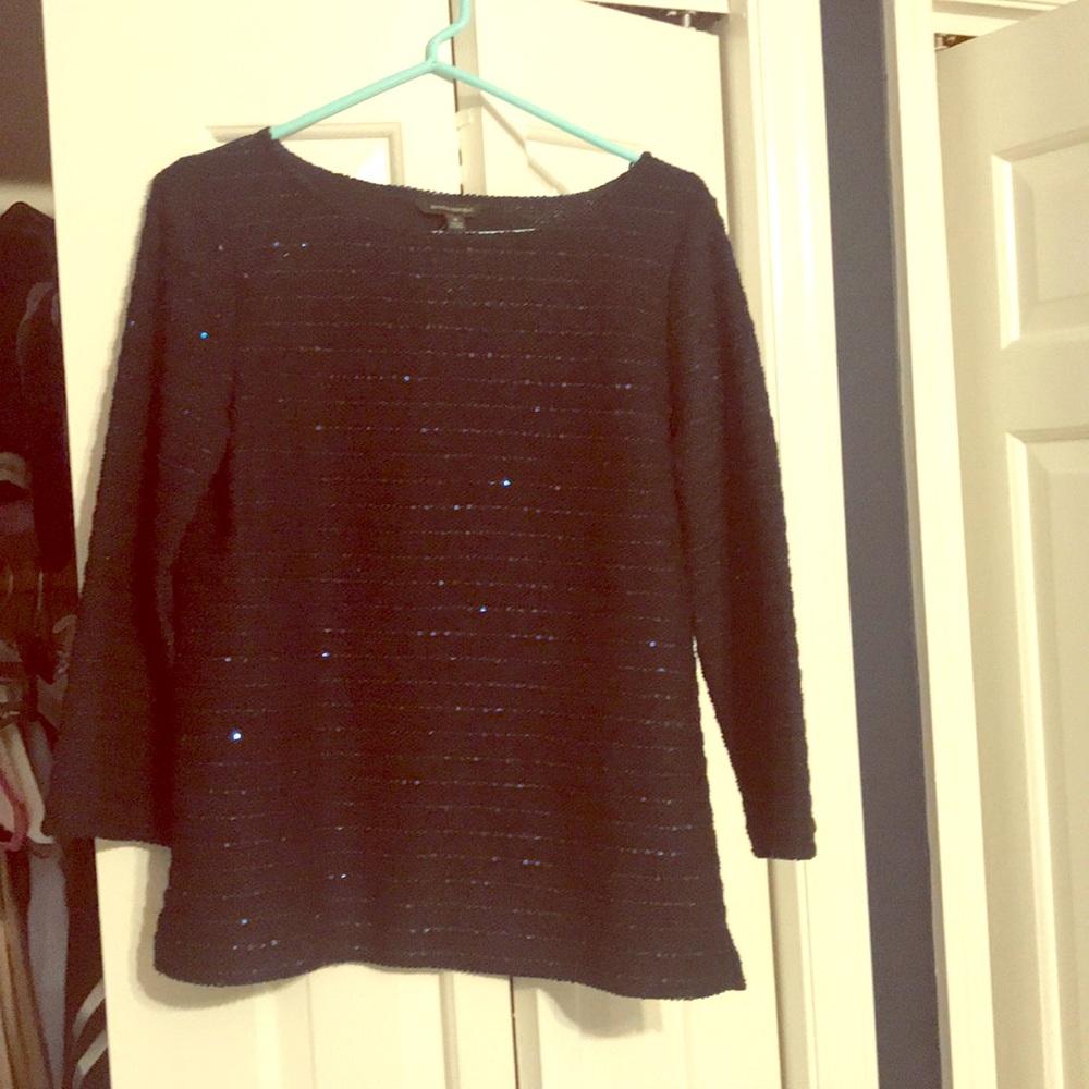 Banana Republic striped sequin sweater
